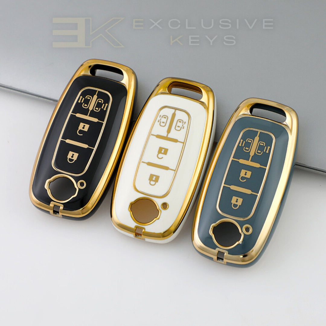 Coque de clé intelligente Nissan – 3 boutons (portes coulissantes)
