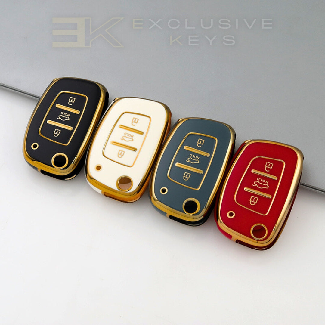Coque de clé Hyundai – 3 boutons (coffre HOLD – bouton central)