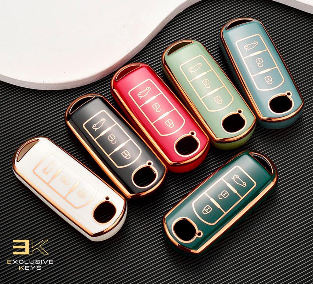 Coque pour Mazda 2, 3, 5, 6, BL, BM, GJ, Atenza, Axela, Demio, CX-3, CX3, CX-5, CX5, CX7, CX-9, CX8 (3 Boutons)