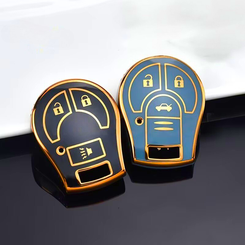 Coque pour Nissan Juke, Micra, Qashqai, March, Rogue, Maxima, Terrano, Cube, Pathfinder, Altima, Sentra, Tiida – 3 boutons