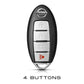 Coque de clé Nissan– 4 boutons