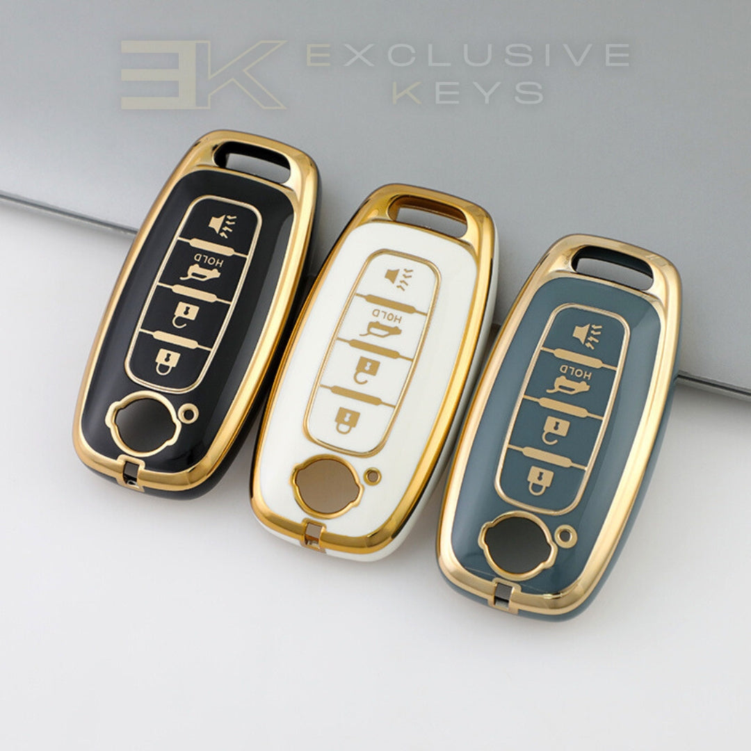 Coque de clé intelligente Nissan – 4 boutons (ouverture coffre – MAINTENIR)