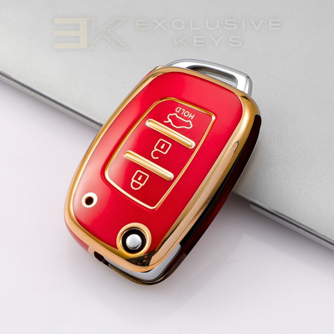 Coque de clé Hyundai – 3 boutons (coffre HOLD – bouton inférieur)