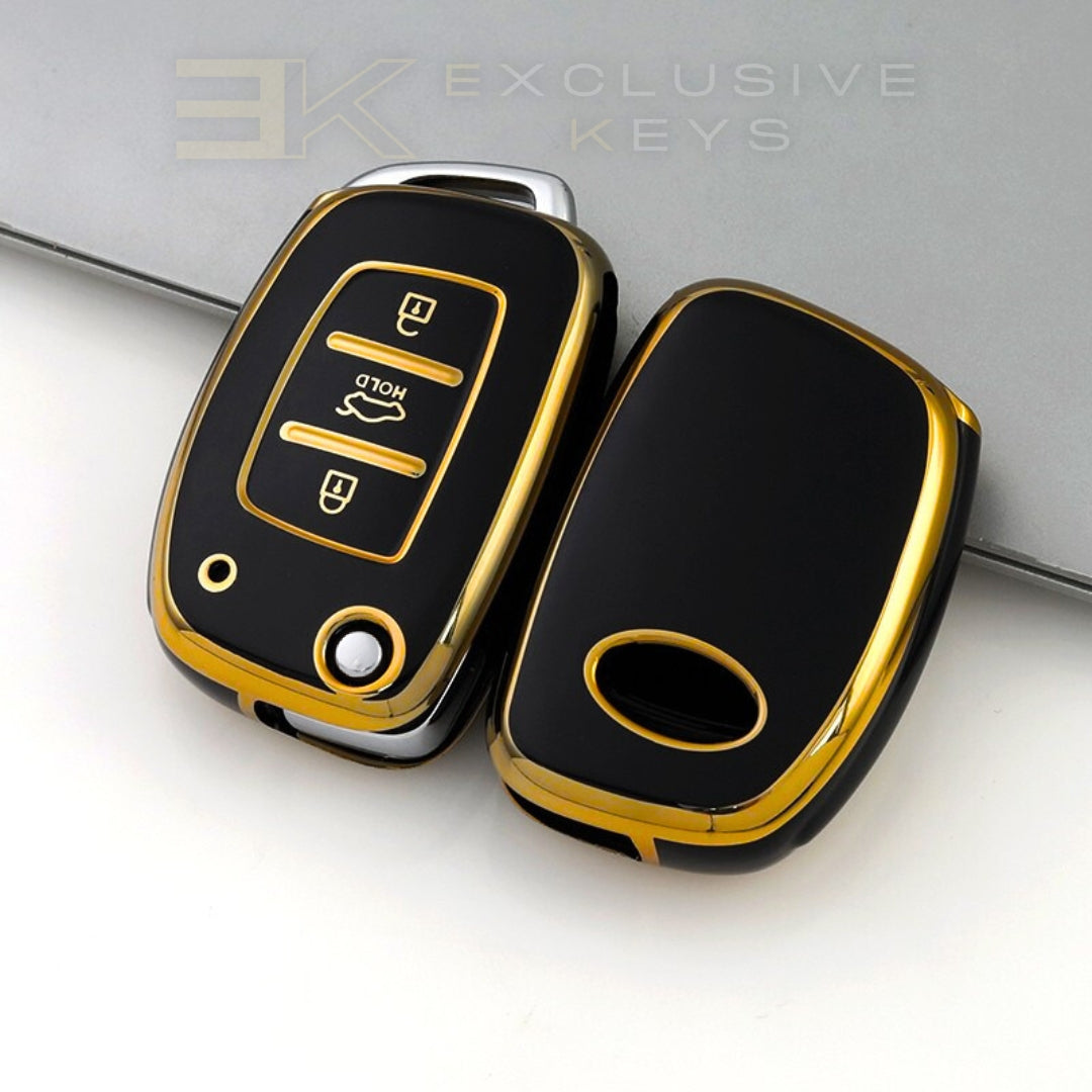 Coque de clé Hyundai – 3 boutons (coffre HOLD – bouton central)