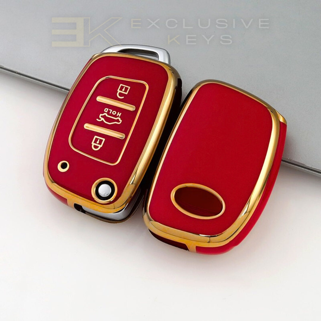 Coque de clé Hyundai – 3 boutons (coffre HOLD – bouton central)