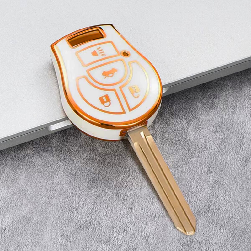 Coque pour Nissan Juke, Micra, Qashqai, March, Rogue, Maxima, Terrano, Cube, Pathfinder, Altima, Sentra, Tiida – 4 boutons